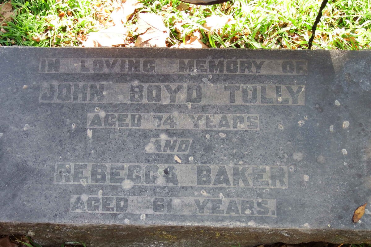 TULLY John Boyd :: BAKER Rebecca