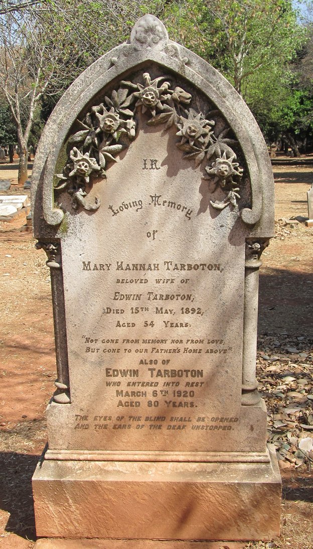 TARBOTON Edwin -1920 &amp; Mary Hannah -1892