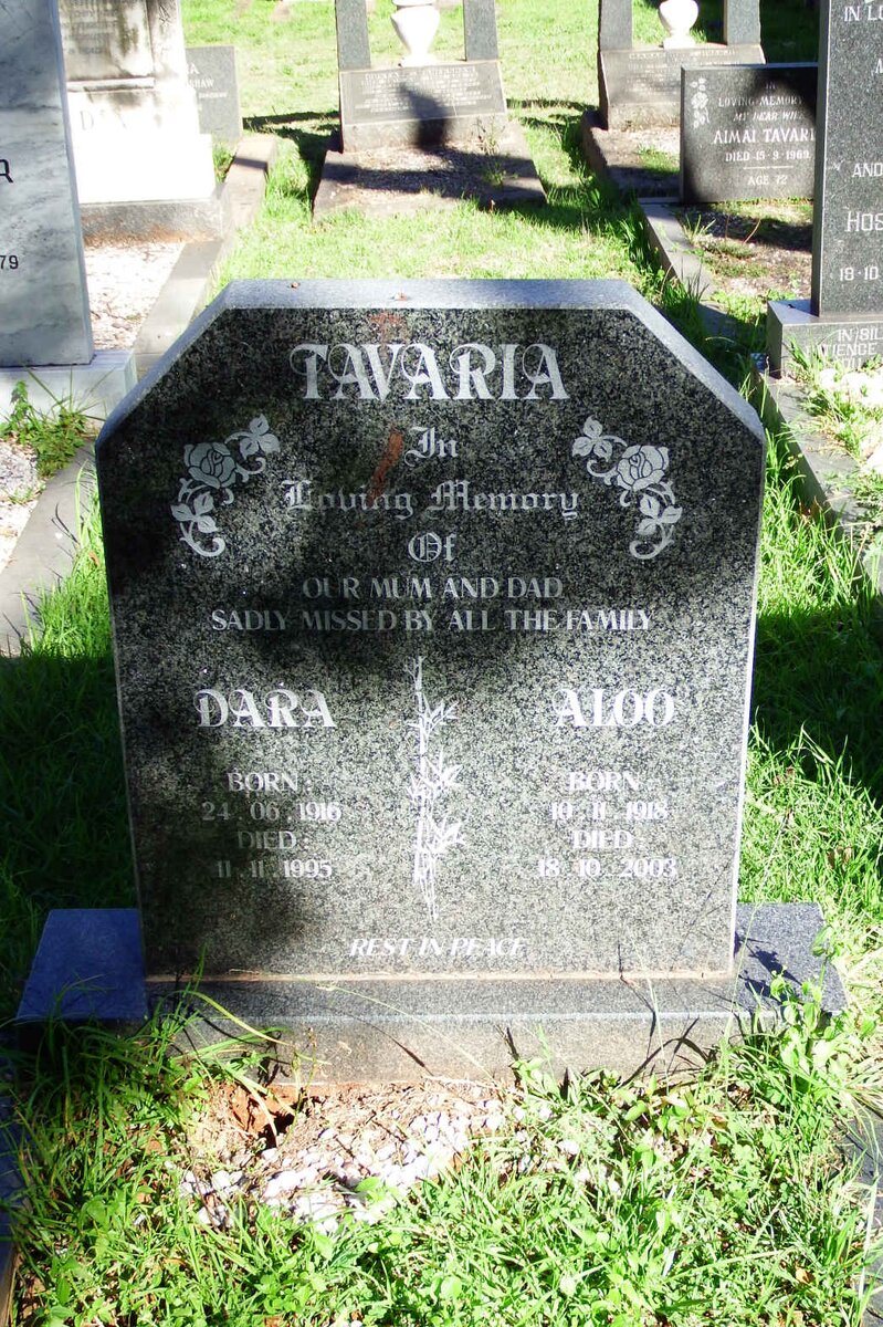 TAVARIA Dara 1916-1995 &amp; Aloo 1918-2003
