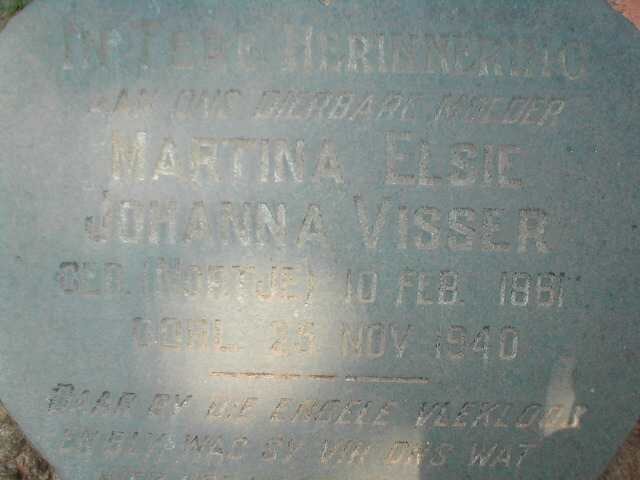 VISSER Martina Elsie Johanna geb. NORTJE 1861-1940