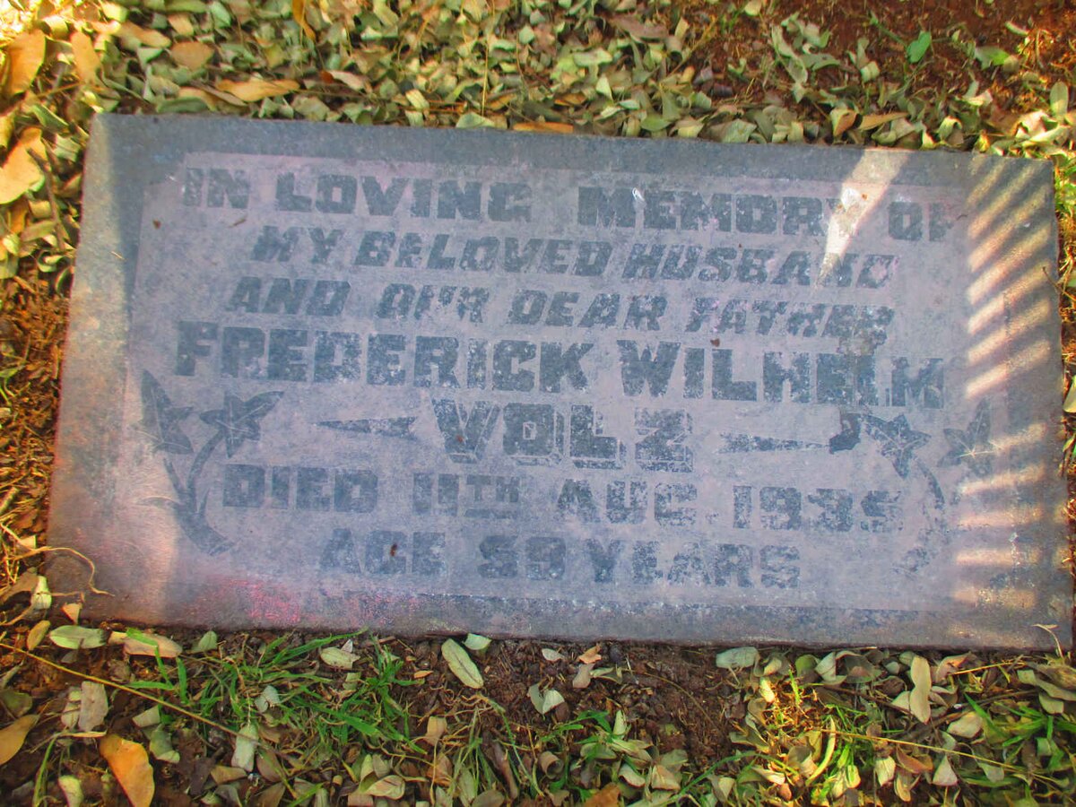 VOLZ Frederick Wilhelm  -1935