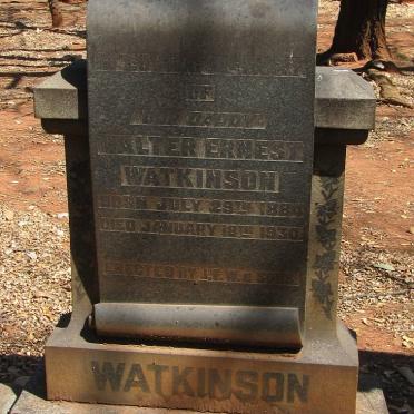 WATKINSON Walter Ernest 1884-1930