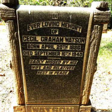 WATSON Cecil Graham 1886-1940