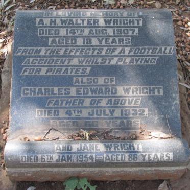 WRIGHT A.H. Walter -1907 :: WRIGHT Charles Edward -1932