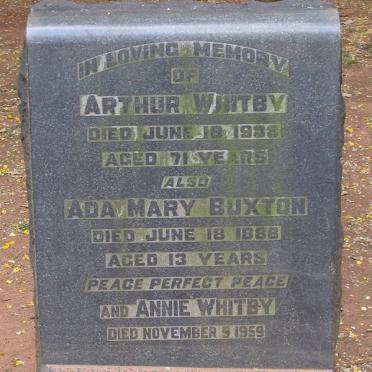 WHITBY Arthur -1938 &amp; Annie -1959 :: BUXTON Ada Mary -1888
