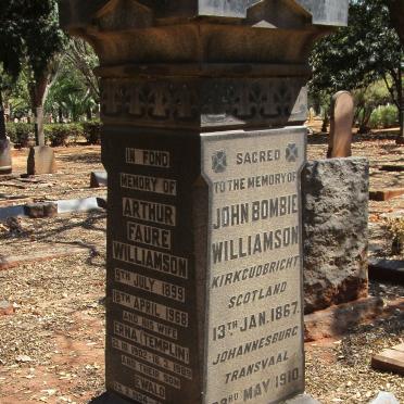 WILLIAMSON Arthur Faure 1899-1968 &amp; Erna TEMPLIN 1902-1989 :: WILLIAMSON Noel Dequoi -1918