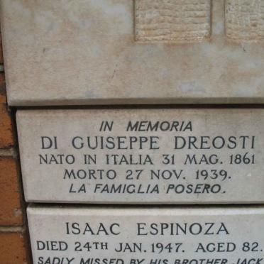 DREOSTI Di Guiseppe 1861-1939 :: ESPINOZA Isaac -1947