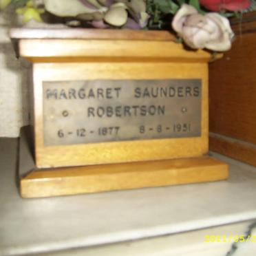 ROBERTSON Margaret Saunders 1877-1951