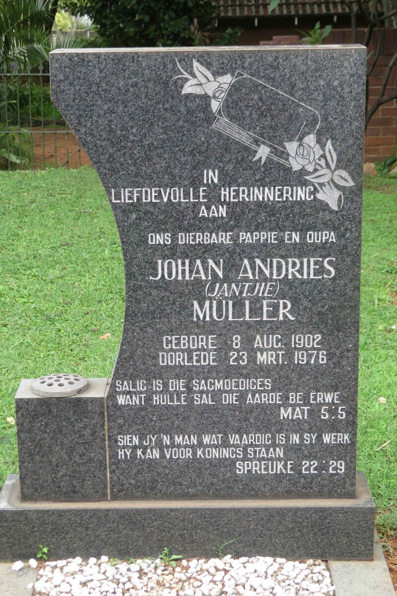 MULLER Johan Andries 1902-1976