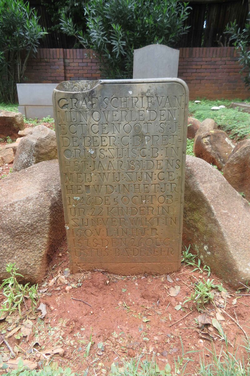 BEER S. J., de nee PRETORIUS 1831-1878