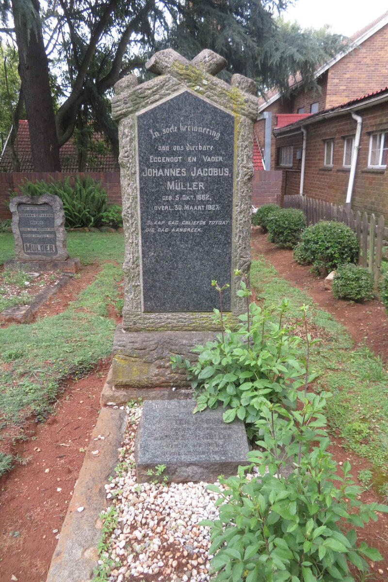 MULLER Johannes Jacobus 1862-1927 :: MULLER Hester Jacoba Muller 1885-1887