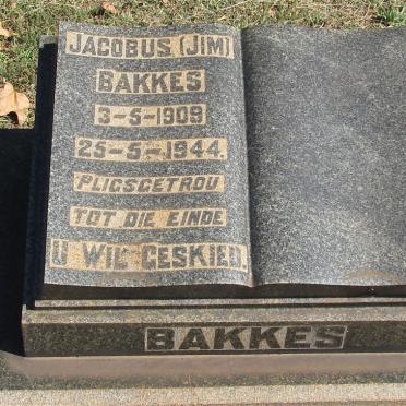 BAKKES Jacobus 1909-1944