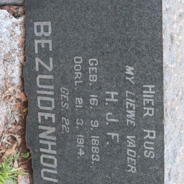 BEZUIDENHOUT H.J.F. 1883-1914