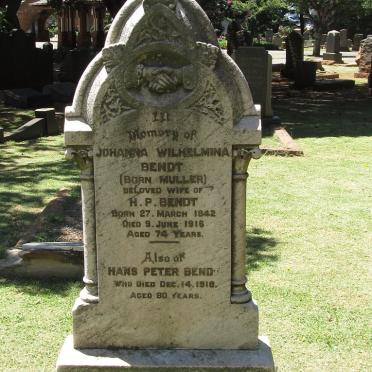 BENDT Hans Peter -1918 &amp; Johanna Wilhelmina MULLER 1842-1916 