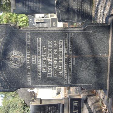 BEZUIDENHOUT Barend Jacobus 1903-1933