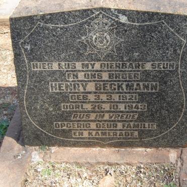 BECKMANN Henry 1921-1943