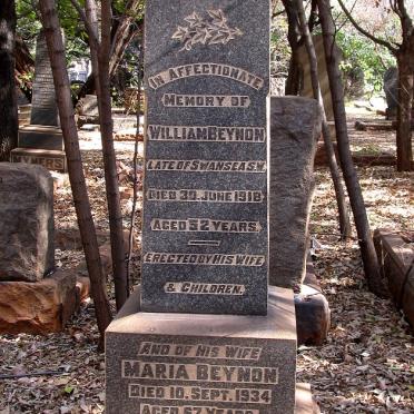 BEYNON William -1918 &amp; Maria -1934