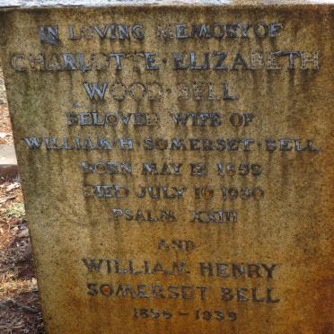 BELL William Henry Somerset 1856-1939 &amp; Charlotte Elizabeth WOOD 1859-1930 