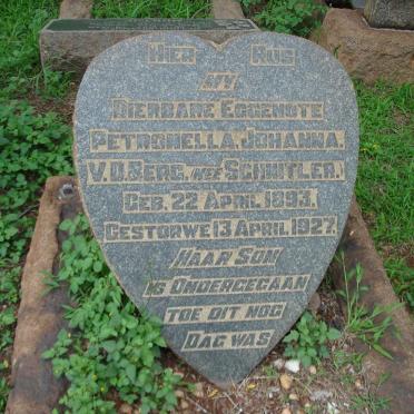 BERG Petronella Johanna, v.d. nee SCHNITLER 1893-1927