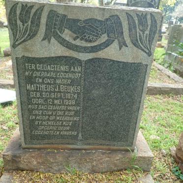 BEUKES Mattheus J. 1874-1939