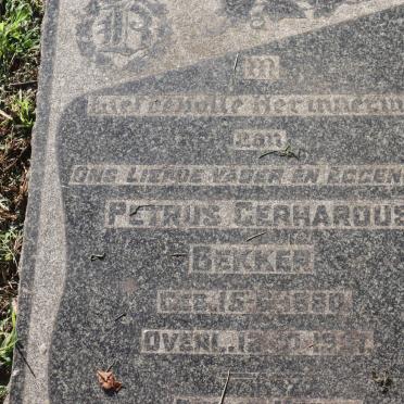 BEKKER Petrus Gerhardus 1880-19?1