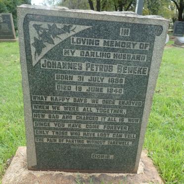 BENEKE Johannes Petrus 1886-1940