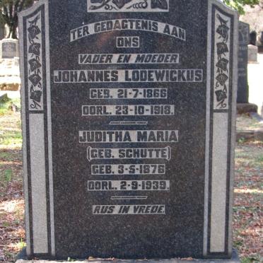 BILJON Johannes Lodewickus, van 1866-1918 &amp; Juditha Maria SCHUTTE 1876-1939