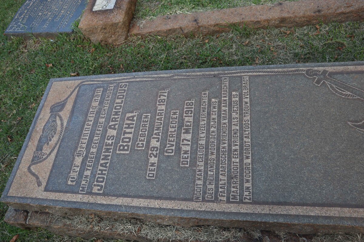 BOTHA Johannes Arnoldus 1871-1918