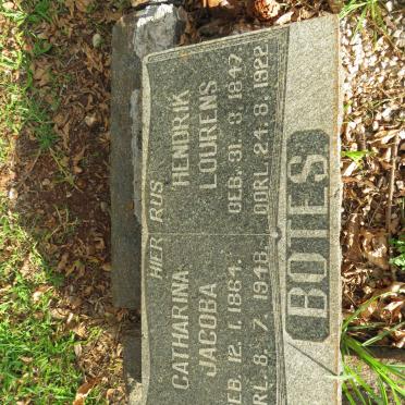 BOTES Hendrik Lourens 1847-1922 &amp; Catharina Jacoba 1864-1948