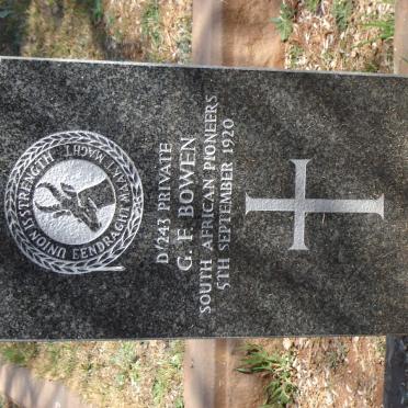 BOWEN G.F. -1920