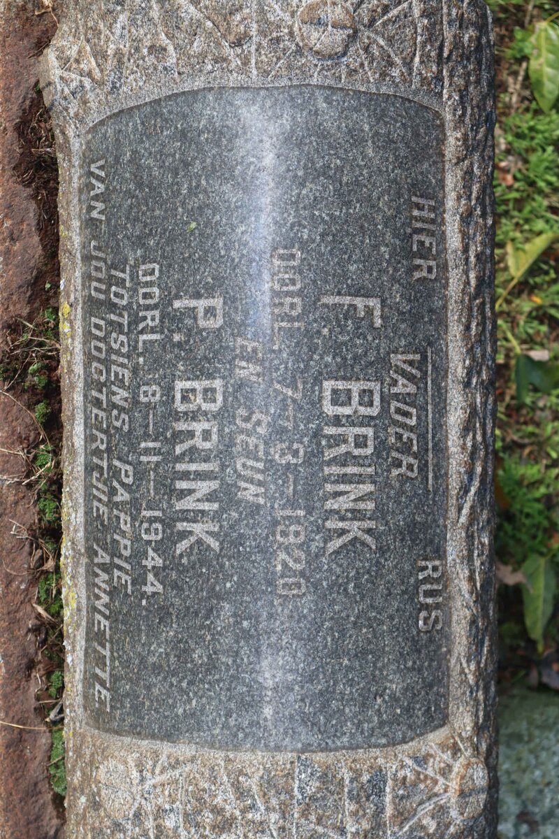 BRINK F. -1920 :: BRINK P. -1944