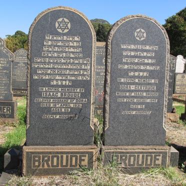 BROUDE Isaac -1931 &amp; Dora-Gertrude -1946