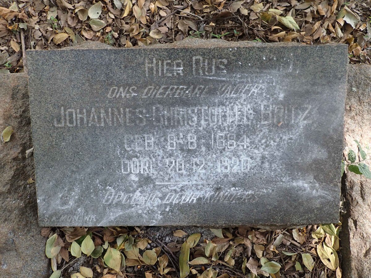 BRITZ Johannes Christoffel 1884-1920