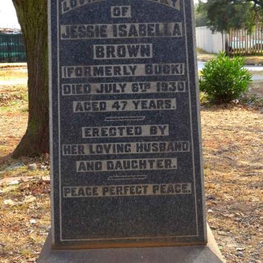 BROWN Jessie Isabella formerly BUCK -1930