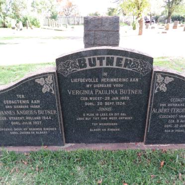 BUTNER Johannes Andries 1844-1927 :: BUTNER Albert Ferdinand 1879-1962 &amp; Verginia Paulina WOEST 1889-1924