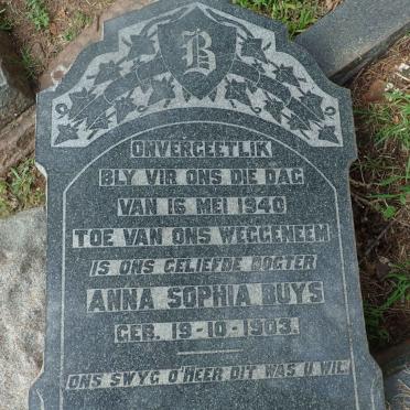 BUYS Anna Sophia 1903-1940