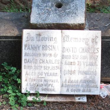 CHARLES David -1947 &amp; Fanny Rosina -1934