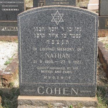 COHEN Nathan 1905-1927
