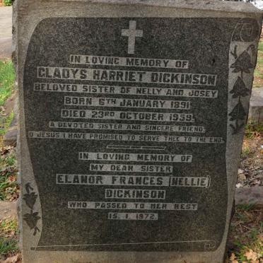DICKINSON Gladys Harriet 1891-1959 :: DICKINSON Elanor Frances -1972