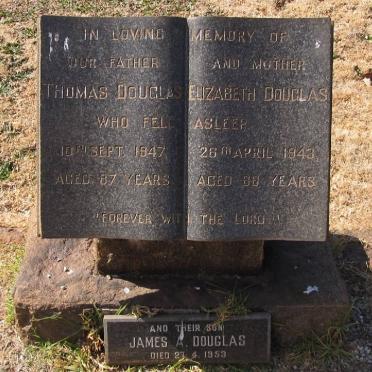 DOUGLAS Thomas -1947 &amp; Elizabeth -1943 :: DOUGLAS James A. -1953