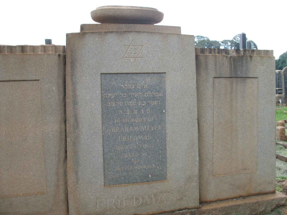 FRIEDMAN Abraham Meyer -1932