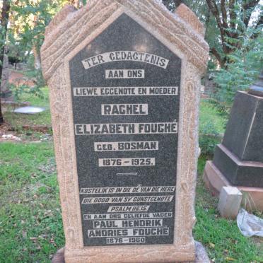 FOUCHÉ Rachel Elizabeth nee BOSMAN 1876-1925