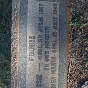 FOURIE Louisa Maria -1942 :: FOURIE Bessie -1917