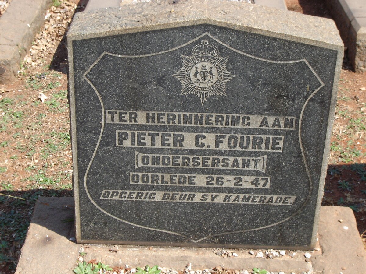 FOURIE Pieter C. -1947