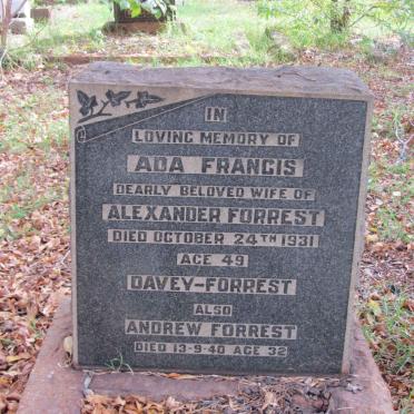 FORREST Ada Francis -1931 :: FORREST Andrew -1940