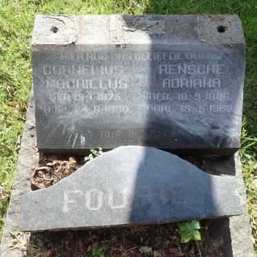 FOURIE Cornelius Machielus 1875-1930 &amp; Rensche Adriana 1886-196?