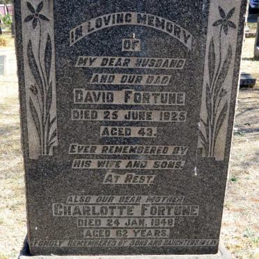 FORTUNE David -1925 &amp; Charlotte -1948