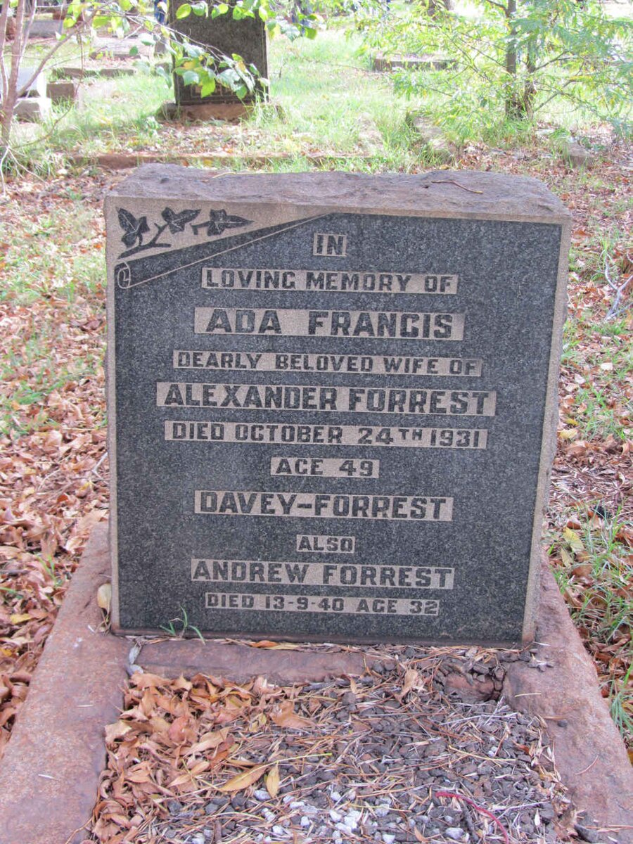 FORREST Ada Francis -1931 :: FORREST Andrew -1940