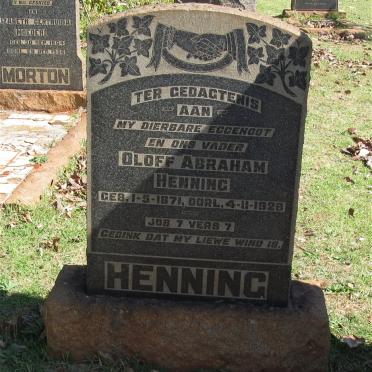 HENNING Oloff Abraham 1871-1928