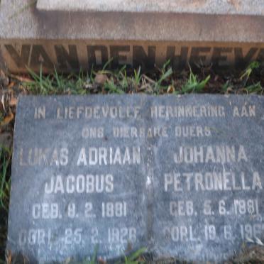 HEEVER Lukas Adriaan Jacobus, van den 1881-1926 &amp; Johanna Petronella 1881-1962